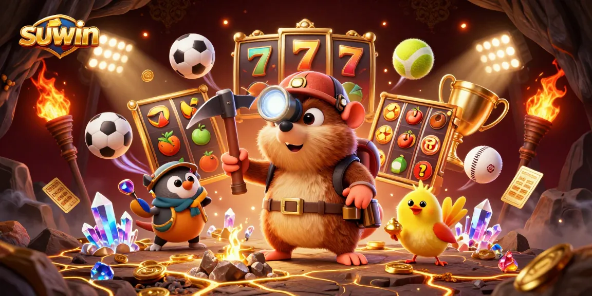 Experience gaming excitement with suwin's thrilling slot jackpots and vibrant 3D illustrations.