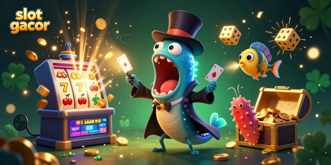 Experience the thrill of slot gacor with dynamic visuals of winning symbols and characters.