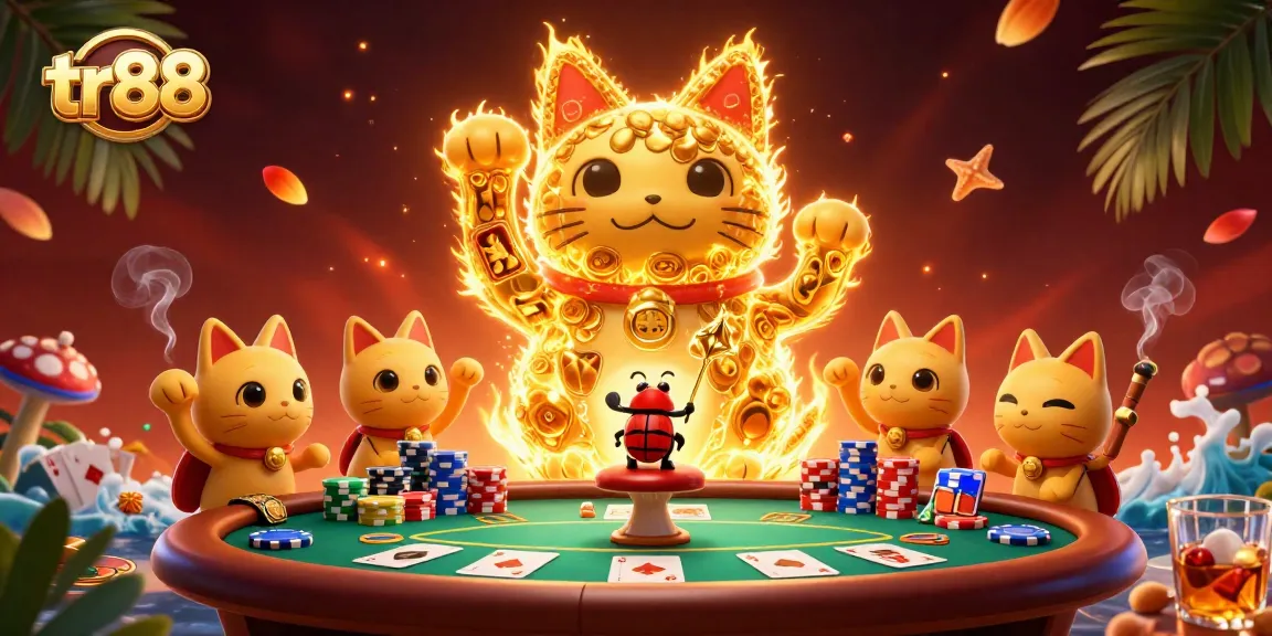 Engage in thrilling gameplay at tr88 with vibrant casino symbols and interactive elements.