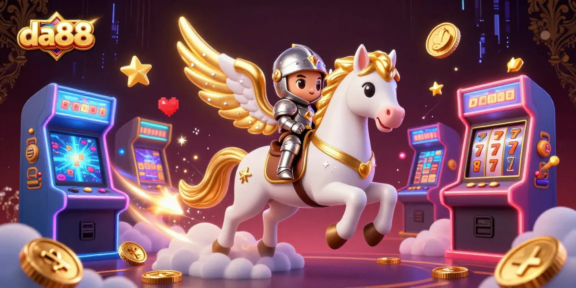 Experience thrilling gameplay with da88, as celestial knights navigate a vibrant casino world of games and excitement.