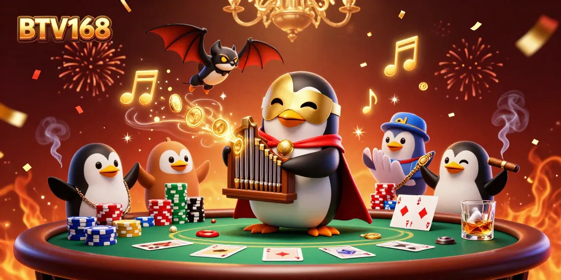 Engage in thrilling action with BTV168 at an exciting poker scene illustrated in vibrant detail.