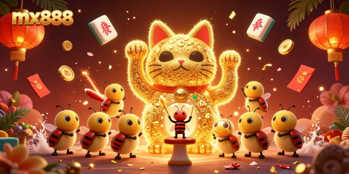 Experience the excitement at mx888 with vibrant games, lucky symbols, and dynamic casino elements.