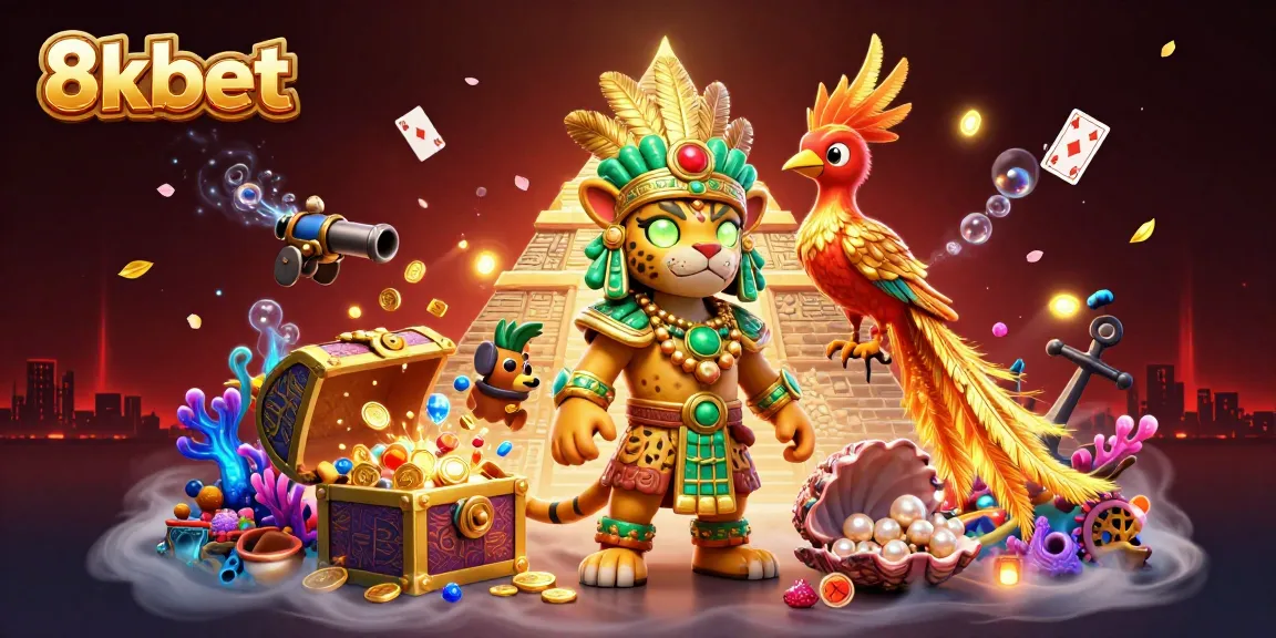 8xbet showcases an exciting game scene with elaborate characters and vibrant casino elements.