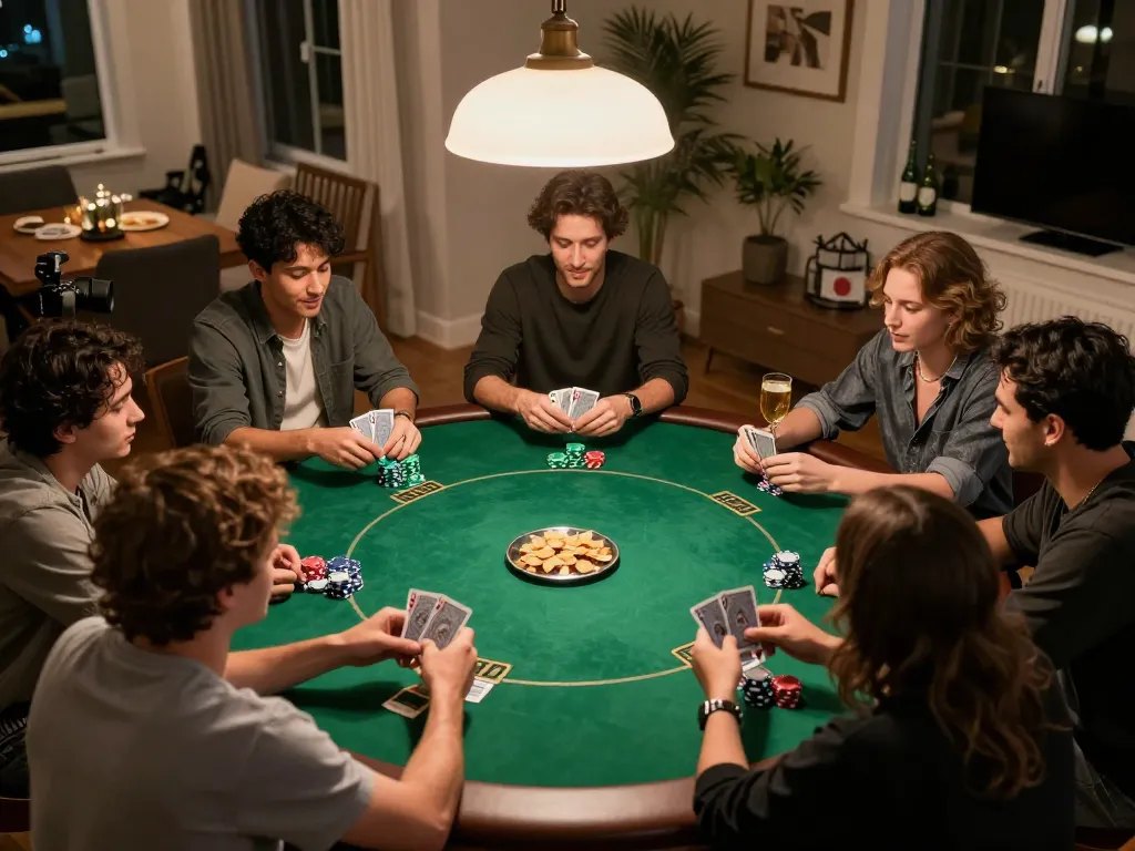 Engaging poker game night with friends, showcasing the thrill and strategy of XX88 TODAY.
