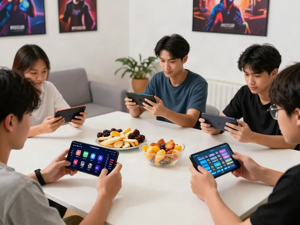 Players enjoying the Hitclub gaming platform in a lively setting