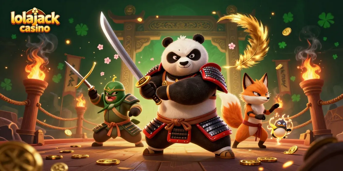 Experience thrilling gameplay at lolajack casino with dynamic 3D cartoon characters in an engaging scene.