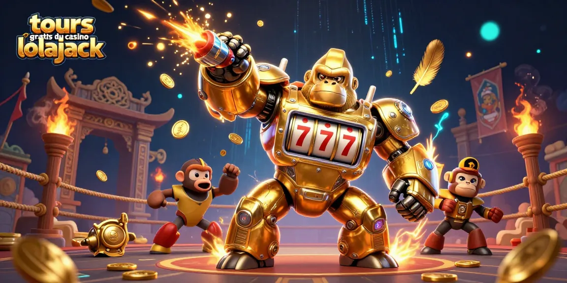 Experience the excitement of tours gratuits du casino lolajack with this vibrant 3D illustration showcasing thrilling gaming elements.