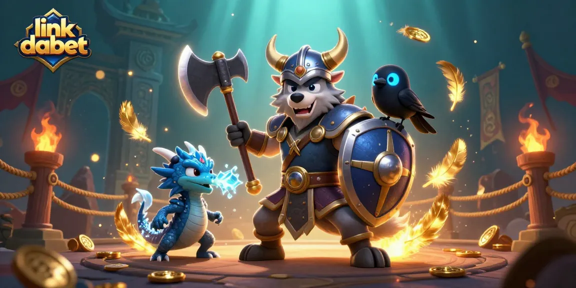 Experience thrilling action with link dabet in a vibrant 3D casino scene featuring animated characters.