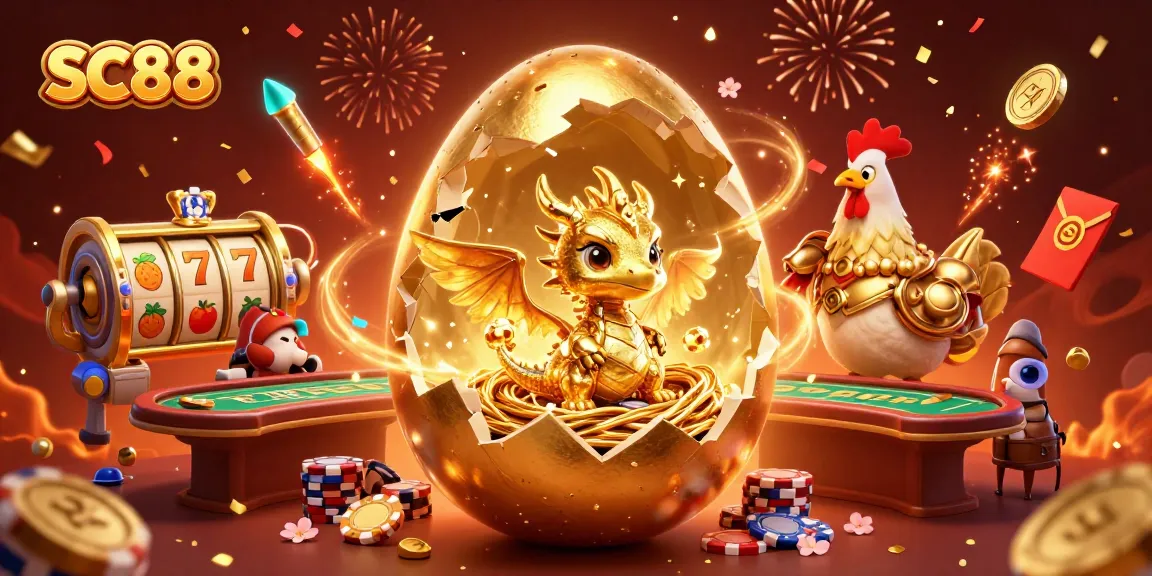 Engage with the exciting SC88 online casino experience featuring dynamic gaming elements and golden characters.