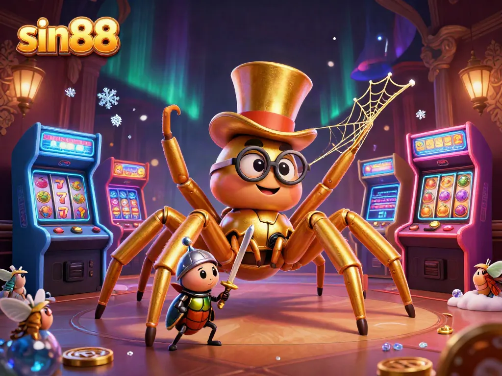 Engage with sin88's thrilling gaming experience in this vibrant, action-filled casino scene.