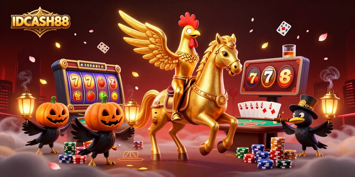 IDCASH88 attracts players with a rich scene of gaming excitement in a dynamic midnight casino.