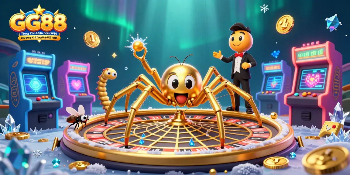 Engaging scene showcasing GG88 ⭐️ Trang Chủ GG88 COM 2026 | Link Đăng Ký & Đăng Nhập GG88 +88K with unique golden spider and dynamic casino elements.