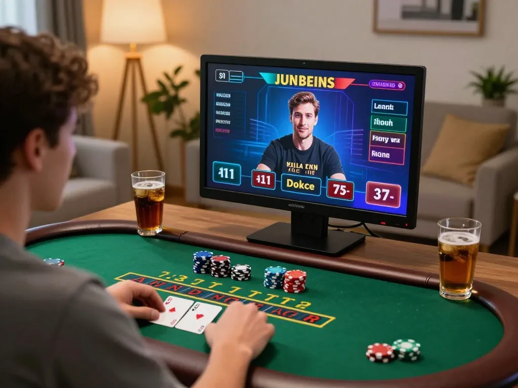 Engaging gameplay at rr88 online blackjack with chips and strategic focus.