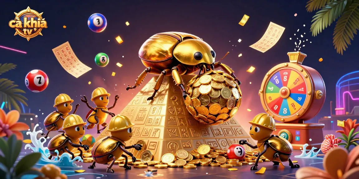 Experience thrilling action with cà khịa tv, featuring gold beetles in a vibrant casino scene.