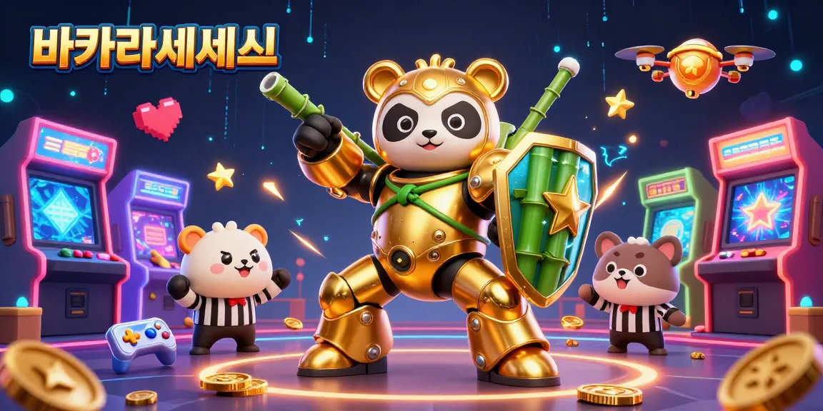 바카라사이트에서 즐기는 3D 게임 로봇 대결의 모습과 다양한 카지노 아이템들