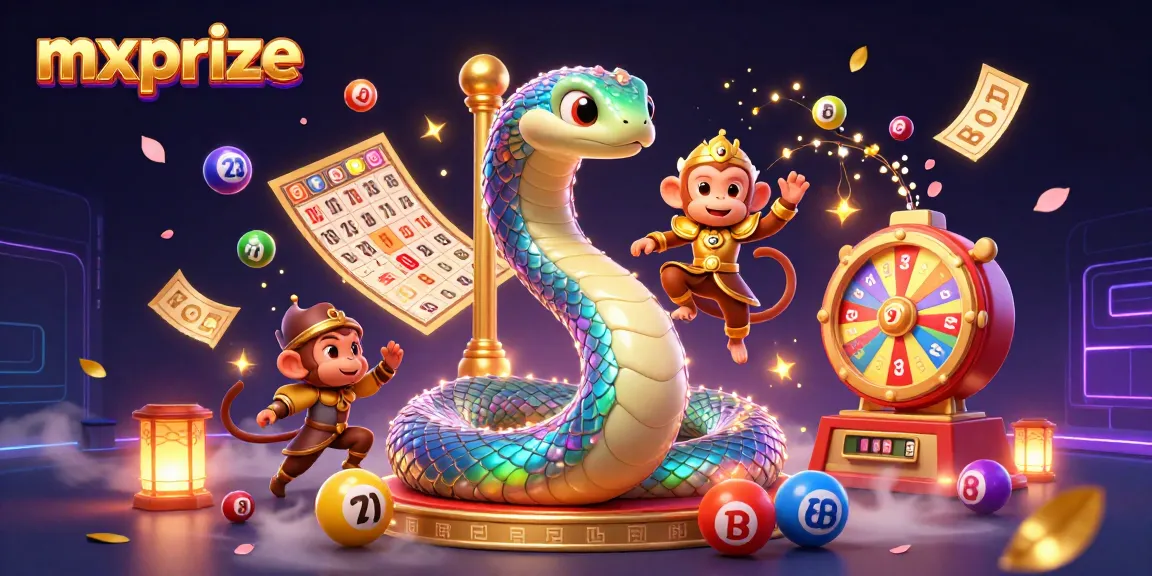 Experience the excitement of mxprize with a dynamic casino-themed 3D illustration featuring vibrant game elements.