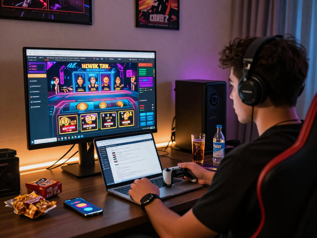 Giocatore di casinò online mentre esplora la lista casino online non AAMS in un ambiente accogliente.