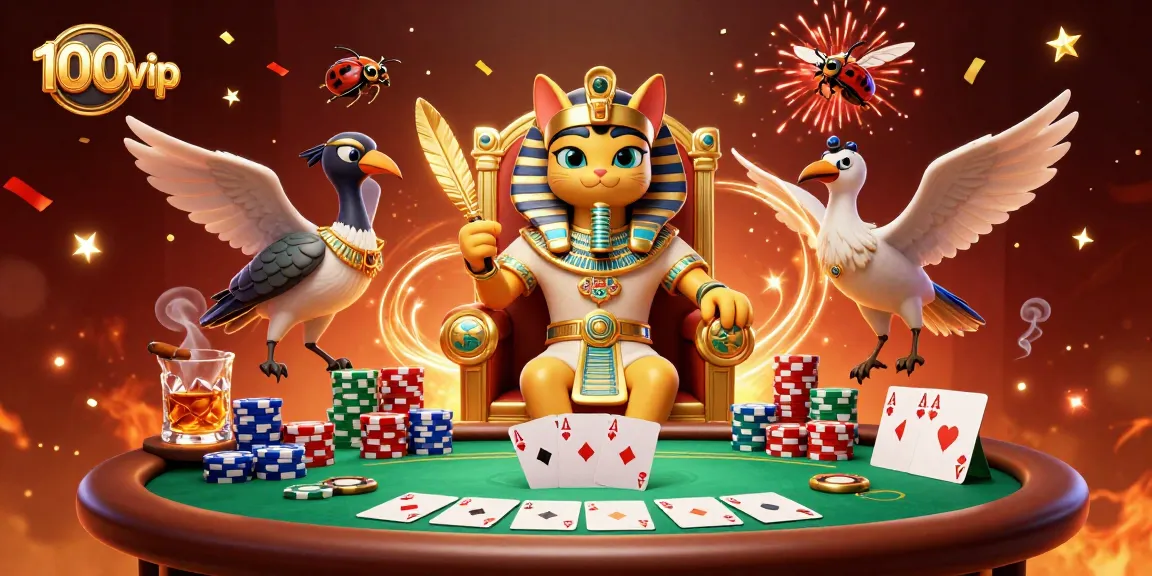 Experience casino excitement at 100vip with a dynamic Egyptian-themed gaming scene.